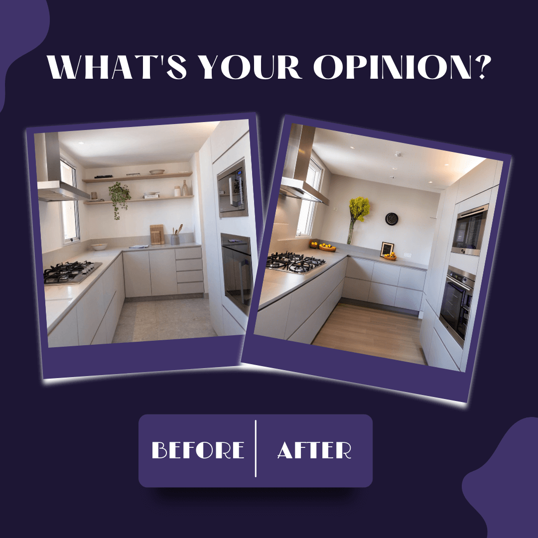 Before and after using Modern style redesign Before and after using Modern style redesign