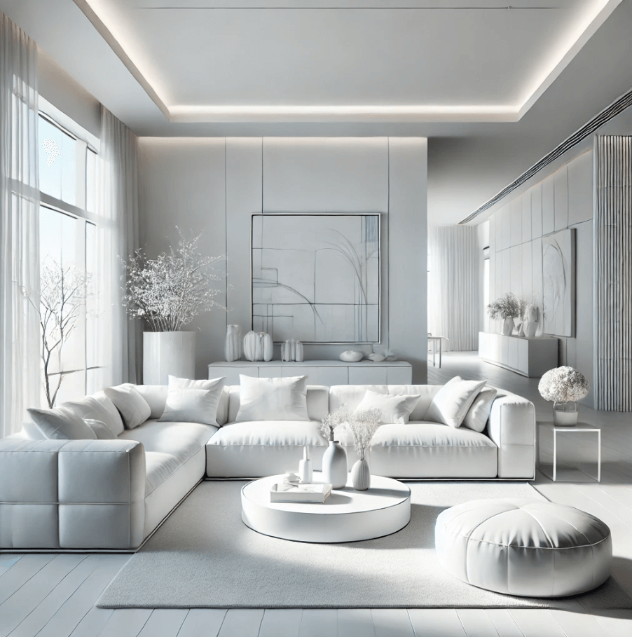 contemporary-white-living-room a red dining room designed in a contemporary style