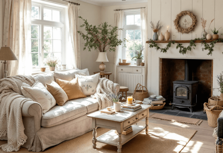 cottagecore-livingroom Cottagecore Style: How to Design a Nostalgic Home w/ AI