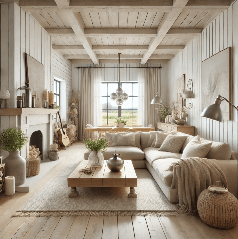 farmhouse-living-room-contemporary a farmhouse living room designed in a contemporary style