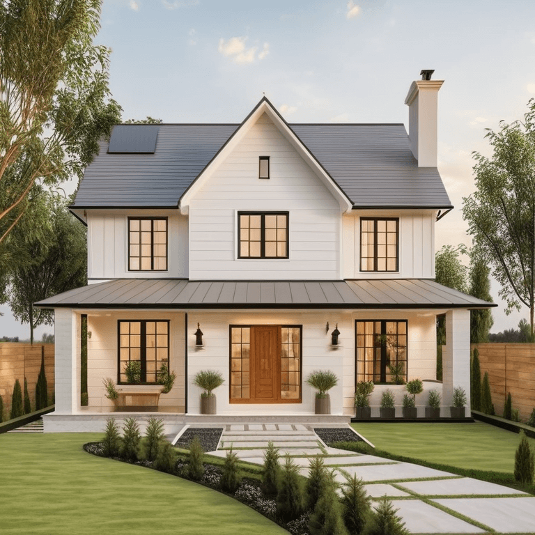 farmhouse a bedroom designed in a dark design