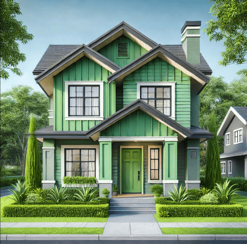 green-house a bedroom designed in a dark design