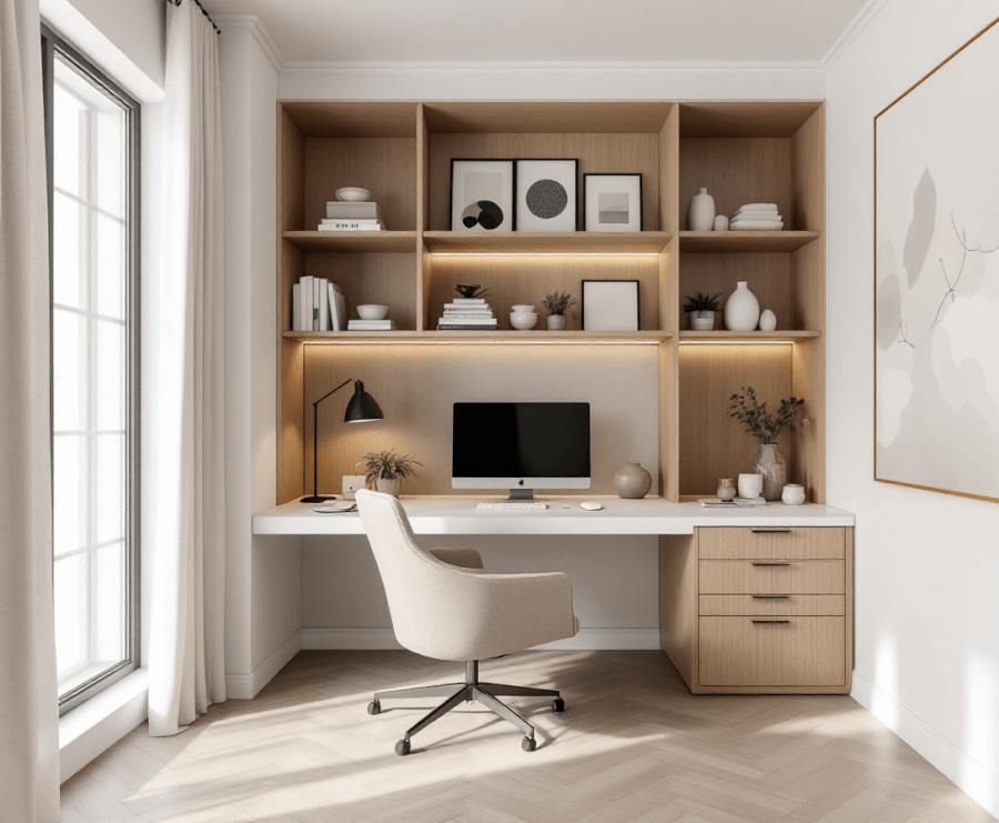 home-office-minimalism How to Elevate Your Home Office with Chic Minimalism (Video Inside)
