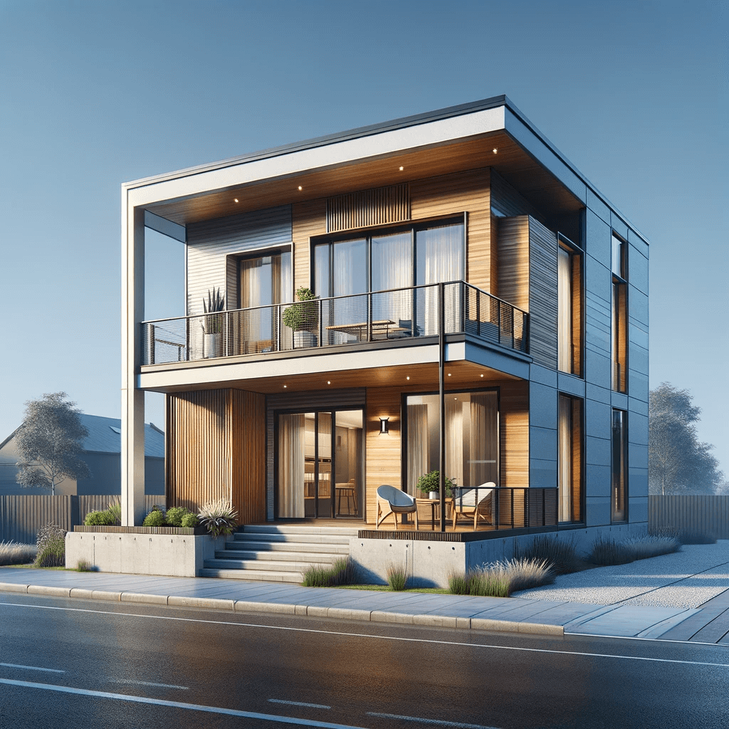 a house designed in a modern style