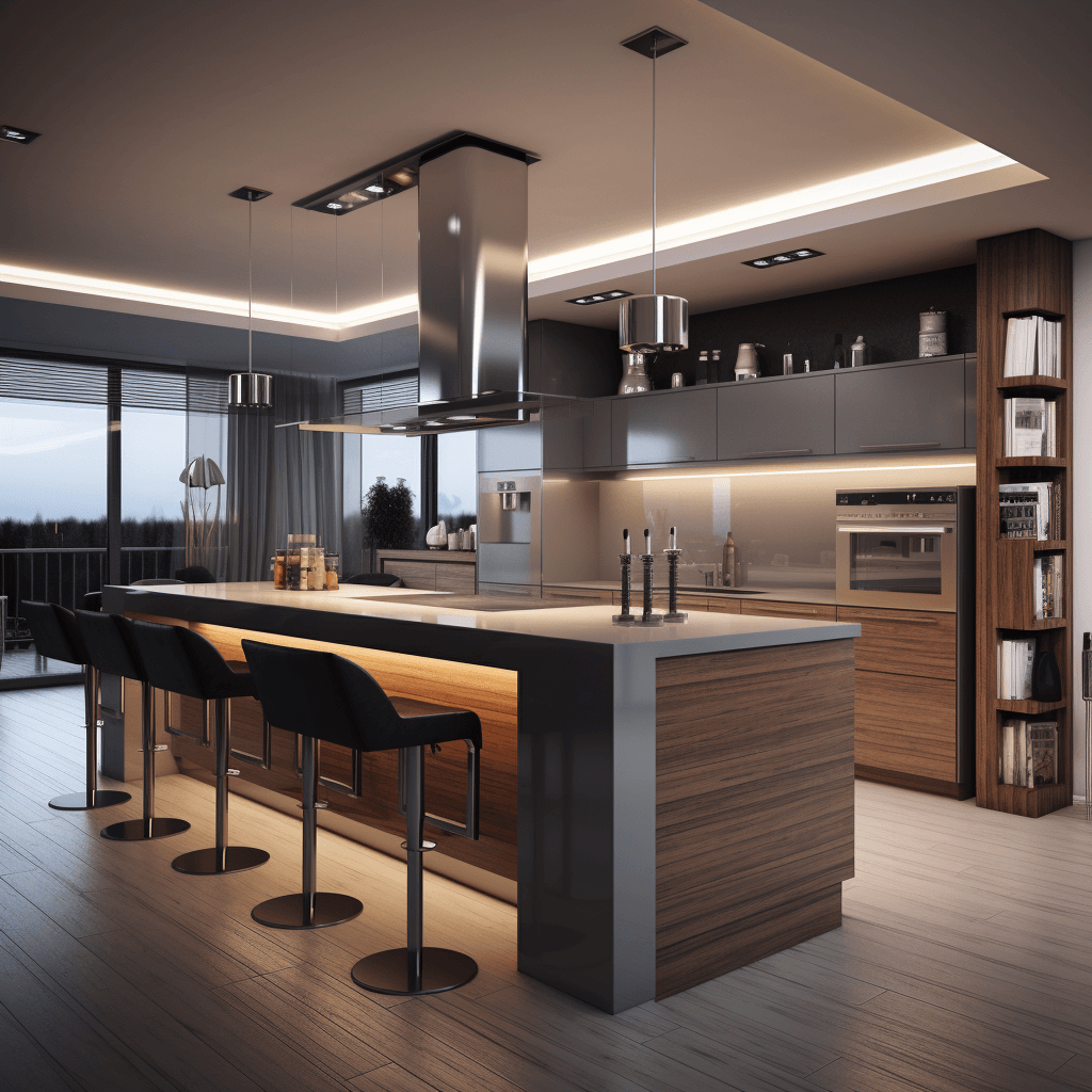 a modern kitchen
