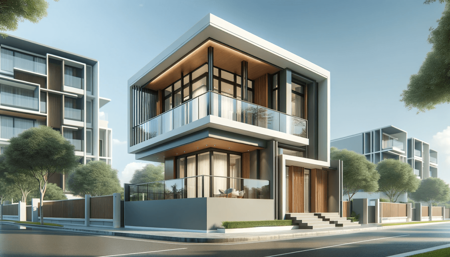 a house with balcony named Modern Marvel