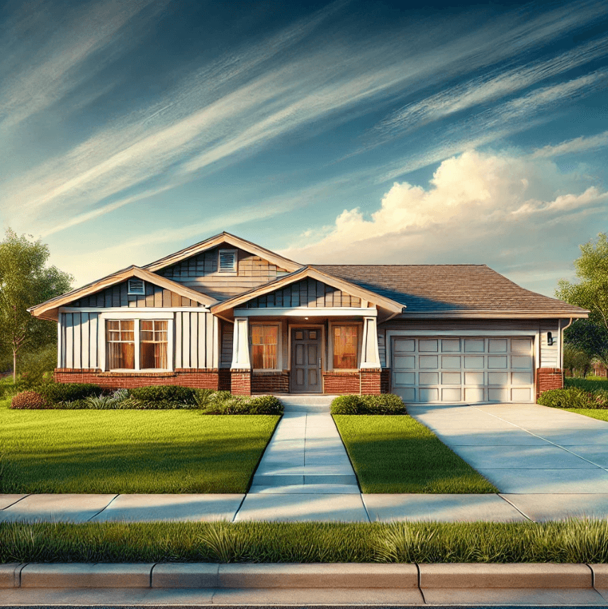 ranch-house a bedroom designed in a dark design