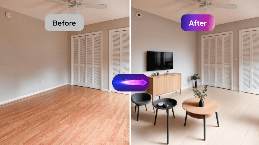 How to Virtual Stage an Empty Room with AI